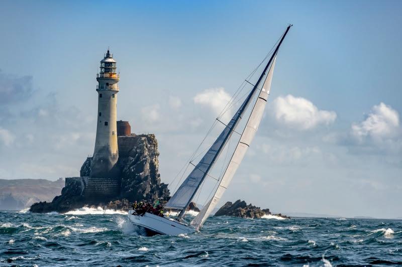 Rounding the Fastnet Rock is seminal moment for crews competing in the Rolex Fastnet Race photo copyright Rolex / Kurt Arrigo taken at Royal Ocean Racing Club and featuring the IRC class