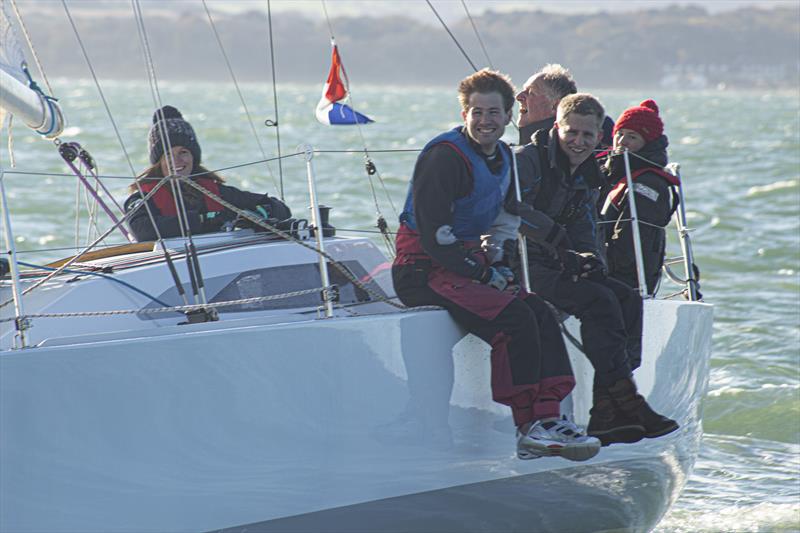 Jungle all smiles in the LTSC Solent Circuit photo copyright Lou Johnson taken at Lymington Town Sailing Club and featuring the IRC class