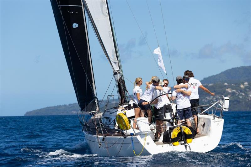 A family affair and ambition achieved as Christopher Daniel's J/122 (Juno) crossed the RORC Transatlantic Race finish line in Grenada photo copyright Arthur Daniel / RORC taken at Royal Ocean Racing Club and featuring the IRC class