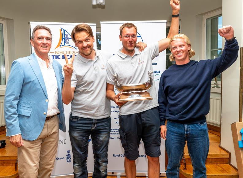 The Joliette Trophy for Multihull Line Honours was presented to Janne Kjellman's Finnish TS42 Squid - Roschier Baltic Sea Race photo copyright Pepe Korteniemi taken at Royal Ocean Racing Club and featuring the IRC class