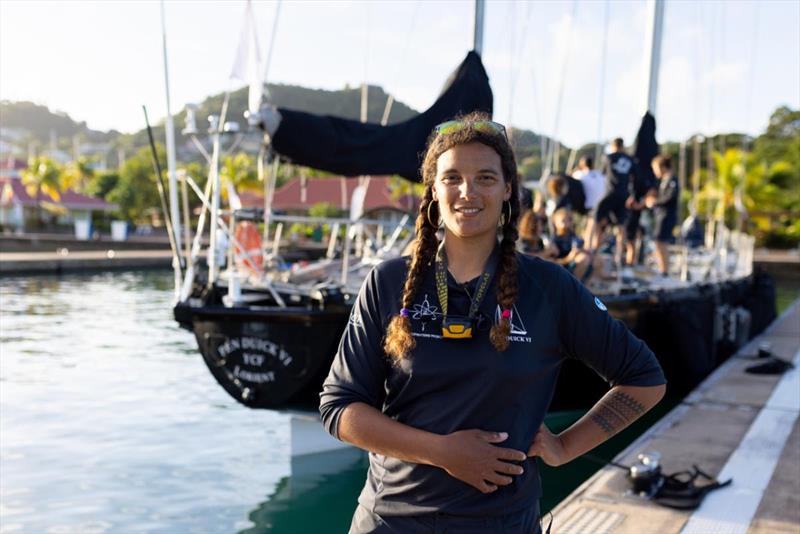 Marie Tabarly after completing the RORC Transatlantic Race in Grenada with her young team on Pen Duick VI (FRA) - photo © Arthur Daniel / RORC
