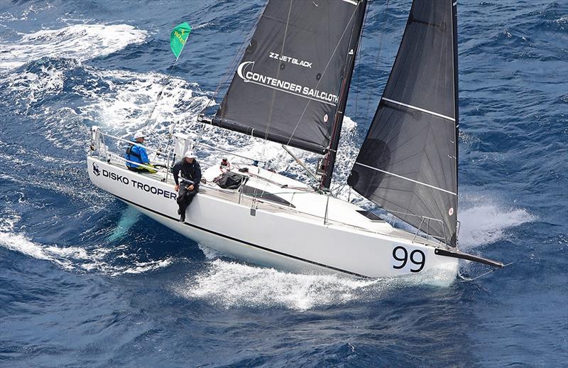 Disko Trooper Contender Sailcloth will be sailed double-handed - Pittwater to Coffs Harbour Yacht Race  photo copyright Bow Caddy Media taken at Royal Prince Alfred Yacht Club and featuring the IRC class