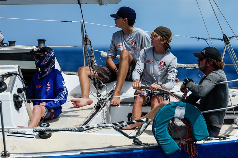 Seven crew on Tanner Jones' J/30 Absolute Properties Blue Peter (ANT) are part of the Y2K Programme at 55th Antigua Sailing Week - photo © Paul Wyeth / www.pwpictures.com