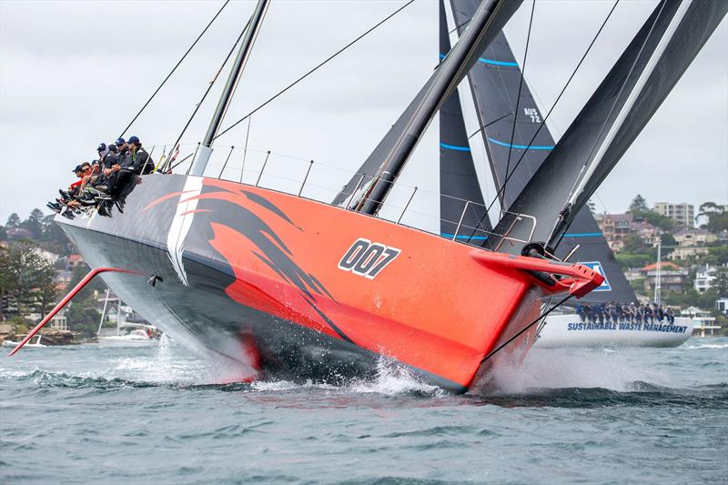 Master Lock Comanche firing off the start before damaging their old mainsail - Bird Island Race  photo copyright Ashey Dart taken at Cruising Yacht Club of Australia and featuring the IRC class