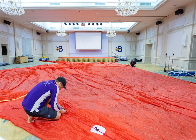 You need space to measure a big kite. Phuket King's Cup 2024 - photo © Guy Nowell / Phuket King's Cup