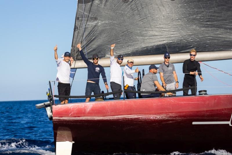 James Neville's Carkeek 45 Ino Noir (GBR) crosses the finish line in Grenada photo copyright Arthur Daniel / RORC taken at Royal Ocean Racing Club and featuring the IRC class