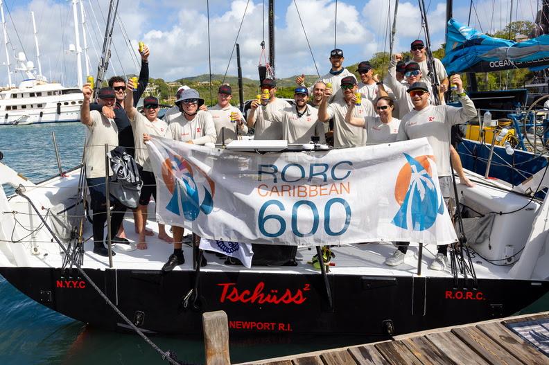 Christian Zugel's Volvo 70 Tschüss 2 finished the RORC Caribbean 600 in an elapsed time of 1 Day 21 Hrs 31 Mins 15 Secs photo copyright Arthur Daniel / RORC taken at Royal Ocean Racing Club and featuring the IRC class