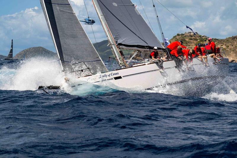 Team Scarlet on Emily of Cowes at the start of the RORC Caribbean 600  photo copyright Alex-Turnbull.com taken at Royal Ocean Racing Club and featuring the IRC class