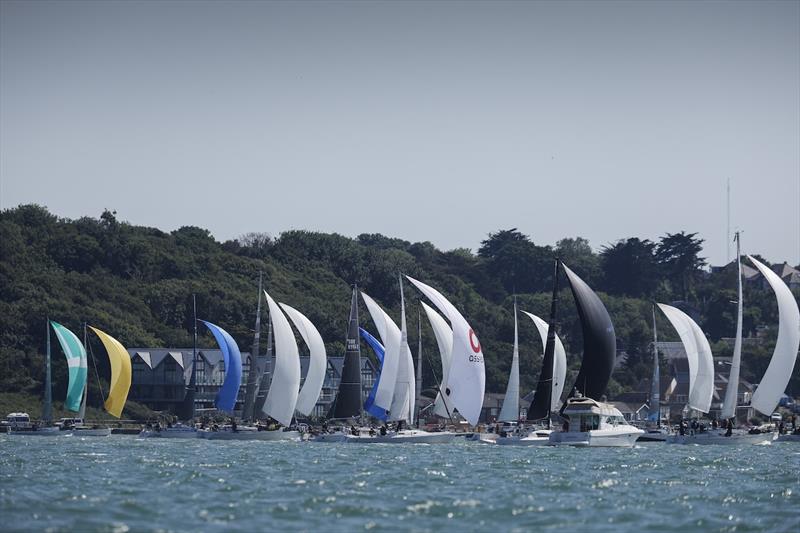 IRC 3 and 4 fleet heading past Gurnard - photo © Paul Wyeth / RORC