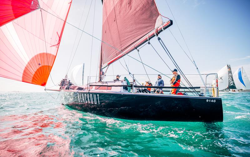 Blackout - Start - PIC Coastal Classic - October 24, 2025 photo copyright Suellen Hurling taken at New Zealand Multihull Yacht Club and featuring the IRC class