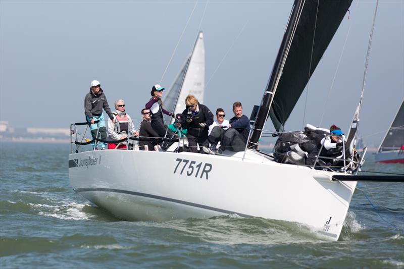 Journeymaker II on day 5 of the Helly Hansen Warsash Spring Series photo copyright Andrew Adams / www.closehauledphotography.com taken at Warsash Sailing Club and featuring the J111 class
