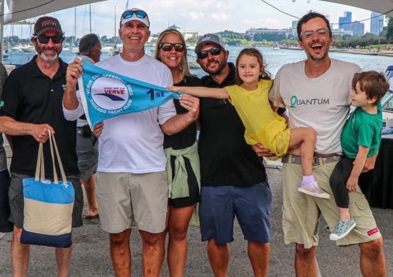 J/111 Shamrock team (L-R): Jeff Davis, Mike Deering, Samantha Foulston, Kevin Meier, Mike Lis (missing: Bob Knestrick, Wally Cross, Stu Johnstone)  photo copyright Chicago Yacht Club taken at Chicago Yacht Club and featuring the J111 class