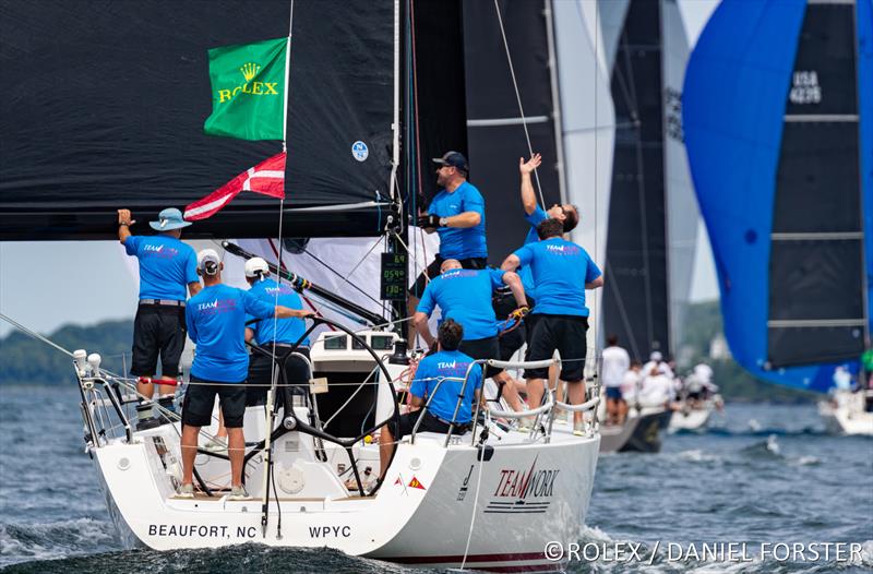 Teamwork at Race Week at Newport presented by Rolex photo copyright Rolex / Daniel Forster taken at New York Yacht Club and featuring the J/122 class