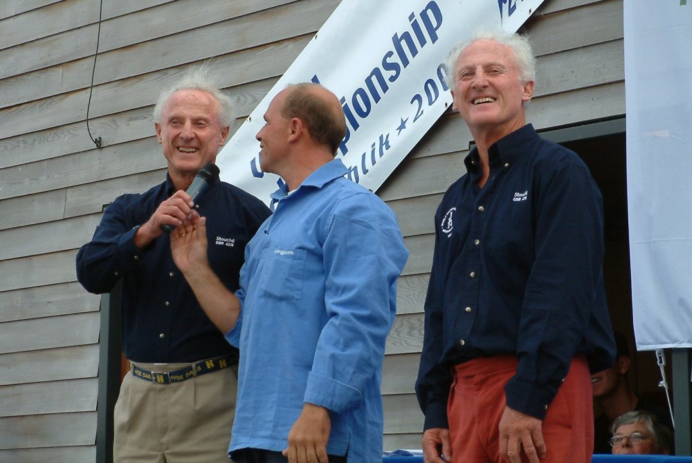 The Jardine twins celebrate their 70th birthdays at the J/24 World Championships photo copyright Frank Kuhlmann taken at  and featuring the J/24 class