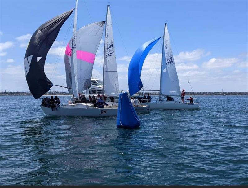 Close finishes show a high standard of racing - Australian J/24 Nationals photo copyright J24 Victoria taken at Sandringham Yacht Club and featuring the J/24 class