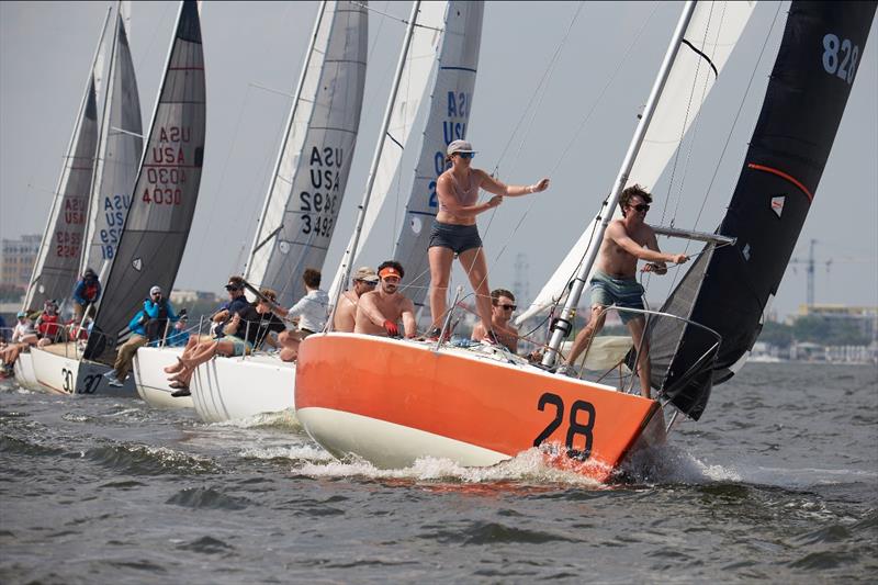 Crushing it at Charleston Race Week at Patriots Point photo copyright Tim Wilkes / CRW 2024 taken at Charleston Yacht Club and featuring the J/24 class