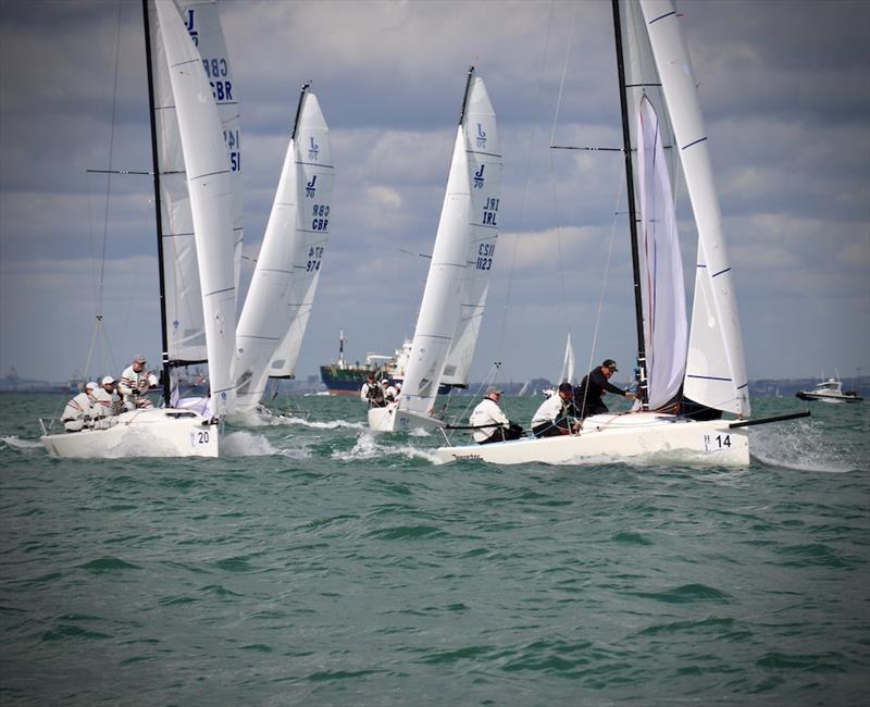 Bow 14 Graham Clapp's J/70 Jeepster on day 2 of the 2020 J/70 UK National Championship photo copyright Louay Habib taken at Royal Southern Yacht Club and featuring the J70 class