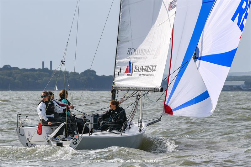 Katie Greenland, Katie Ward, Nicky Muller, Jo Elliott during the RTYC Women's Open J70 Championship  photo copyright James Tomlinson taken at Royal Thames Yacht Club and featuring the J70 class