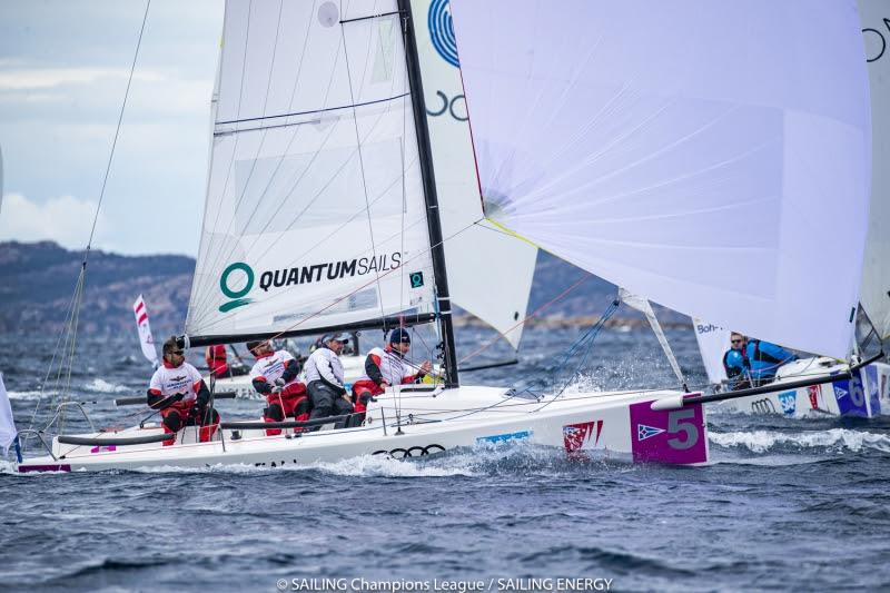 The Italian team from Aeronautica Militare, Audi SAILING Champions League Final 2020 photo copyright SAILING Champions League / Sailing Energy taken at Yacht Club Costa Smeralda and featuring the J70 class