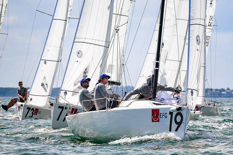 J/70 - Laura Grondin / Taylor Canfield / Luke Muller / Malcolm Lamphere advance into the lead - 97th Bacardi Cup - photo © Martina Orsini