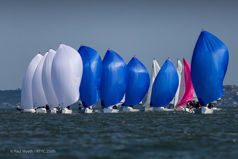 J70 Fleet on day 3 of the Royal Thames Yacht Club 250th Anniversary Regatta photo copyright Paul Wyeth / www.pwpictures.com taken at Royal Thames Yacht Club and featuring the J70 class