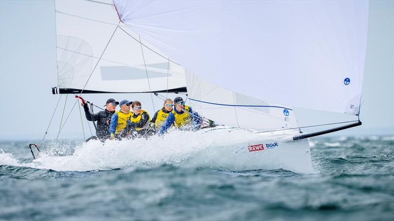 The Dane Sten Mohr and his crew secured a clear victory in the J/70 - photo © Sascha Klahn / Kieler Woche