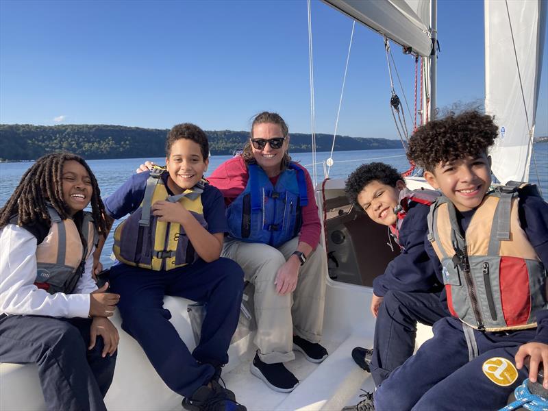 Sail Academy Inwood middle school students sail from Dyckman Marina - photo © HRCS