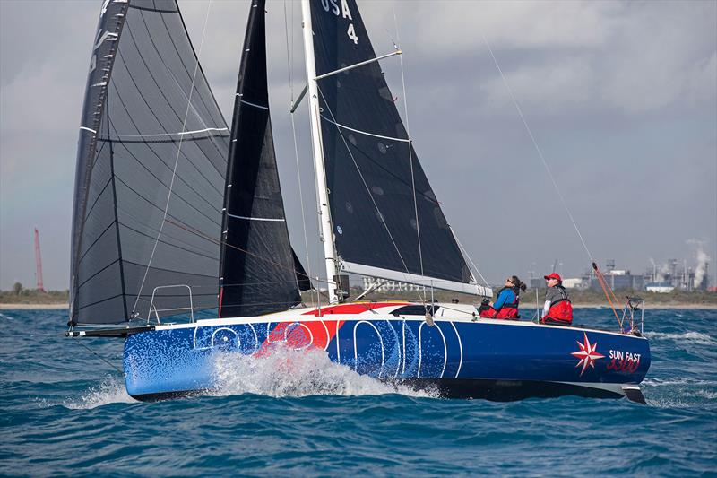 Ken Read and Suzy Leech sailing a Jeanneau Sun Fast 3300 in the 2020 Fort Lauderdale to Key West Race - photo © Image courtesy of Jeanneau America/Billy Black