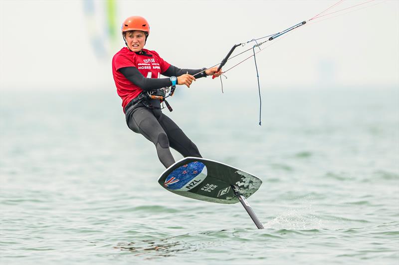 Hugo Wigglesworth (NZL) (Boys Kitefoiling) - Allianz Youth World Sailing Championships - Day 4 - The Hague - July 2022 - photo © Sailing Energy / World Sailing