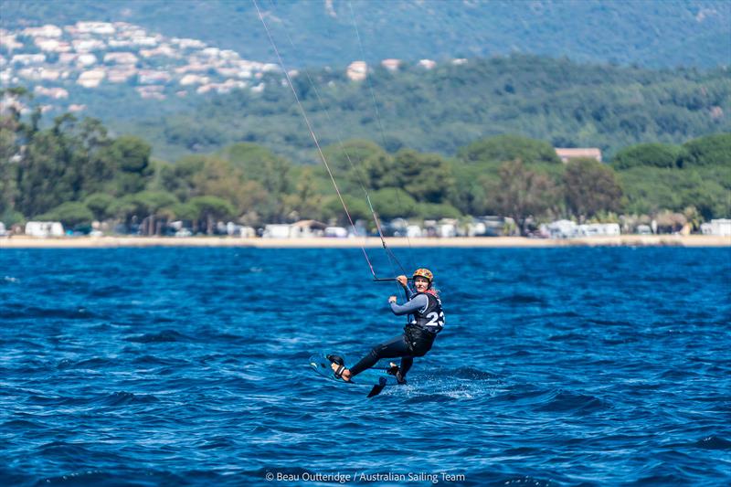 Breiana Whitehead (Women's Formula Kite). Australian Sailing Team & Squad competing at Semaine Olympique Française 2024 in Hyeres photo copyright Beau Outteridge / Australian Sailing Team taken at COYCH Hyeres and featuring the Kiteboarding class