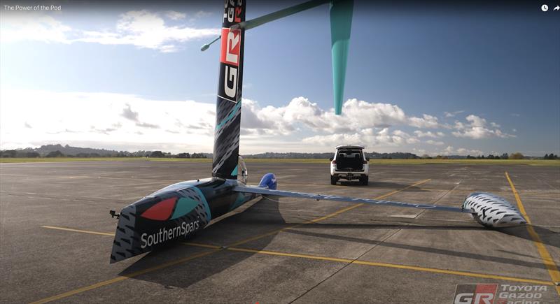 Horonuku's pod can take from 300-1100kg of weight to optimise righting moment - Emirates Team NZ Project Land Speed. photo copyright Emirates Team New Zealand taken at Royal New Zealand Yacht Squadron and featuring the Land Yacht class