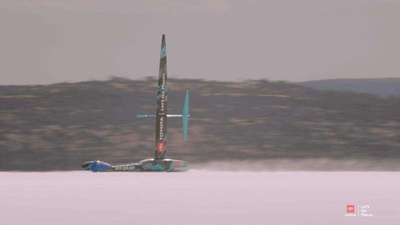 Emirates Team New Zealand and Glenn Ashby's World Record Run of 222.43km/h in Horonuku - photo © Emirates Team New Zealand