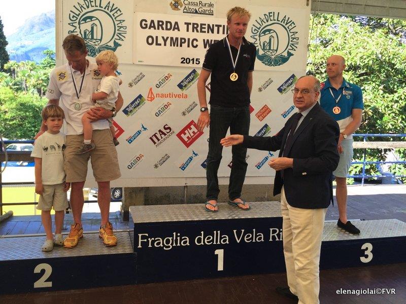 Laser podium in the Eurosaf Champions Sailing Cup Leg 2 at Lake Garda photo copyright Elena Giolai taken at Fraglia Vela Riva and featuring the ILCA 7 class