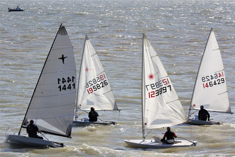 Waiting for the start during the Dyson Dash photo copyright Adrian Trice taken at Broadstairs Sailing Club and featuring the ILCA 7 class