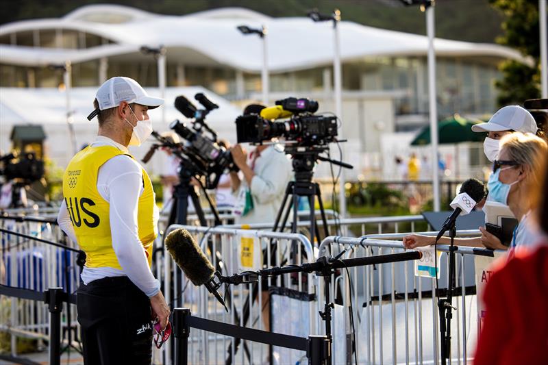 Matt Wearn assured of Laser Gold on day 6 of the Tokyo 2020 Olympic Sailing Competition photo copyright Sailing Energy / World Sailing taken at  and featuring the ILCA 7 class