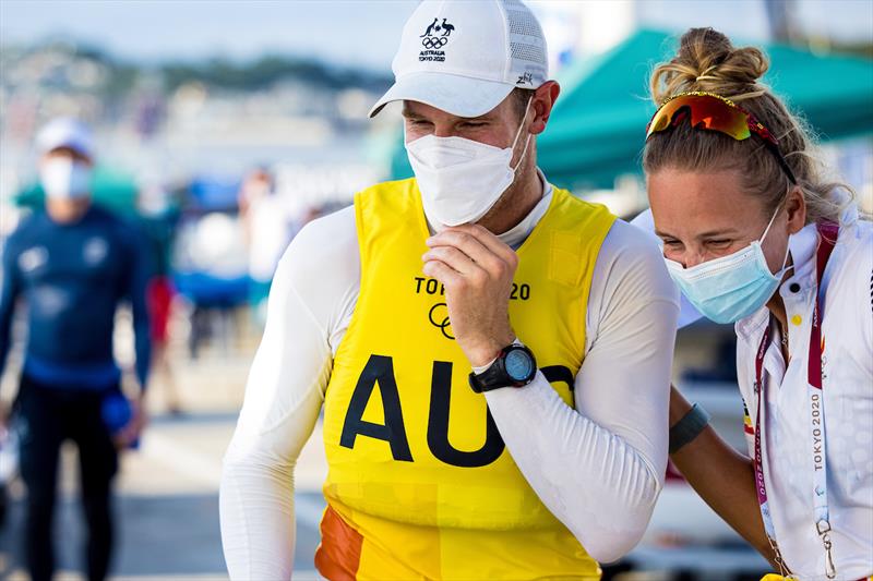 Matt Wearn assured of Laser Gold on day 6 of the Tokyo 2020 Olympic Sailing Competition photo copyright Sailing Energy / World Sailing taken at  and featuring the ILCA 7 class