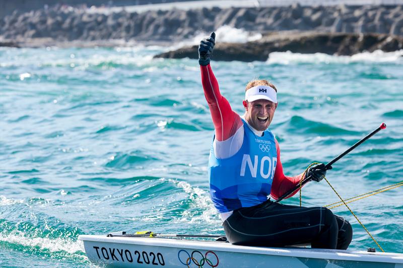 Men's Laser bronze for Hermann Tomasgaard (NOR) in the Tokyo 2020 Olympic Sailing Competition photo copyright Sailing Energy / World Sailing taken at  and featuring the ILCA 7 class