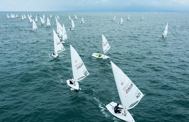  Drone view - Day 4, World Laser Championship, Sakaiminato, Japan July 2019  photo copyright Junichi Hirai / Bulkhead Magazine Japan taken at  and featuring the ILCA 7 class