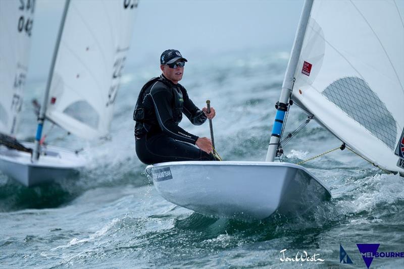 Nick Thompson - 2020 ILCA Laser Standard World Championship, Day 3 photo copyright Jon West Photography taken at Sandringham Yacht Club and featuring the ILCA 7 class