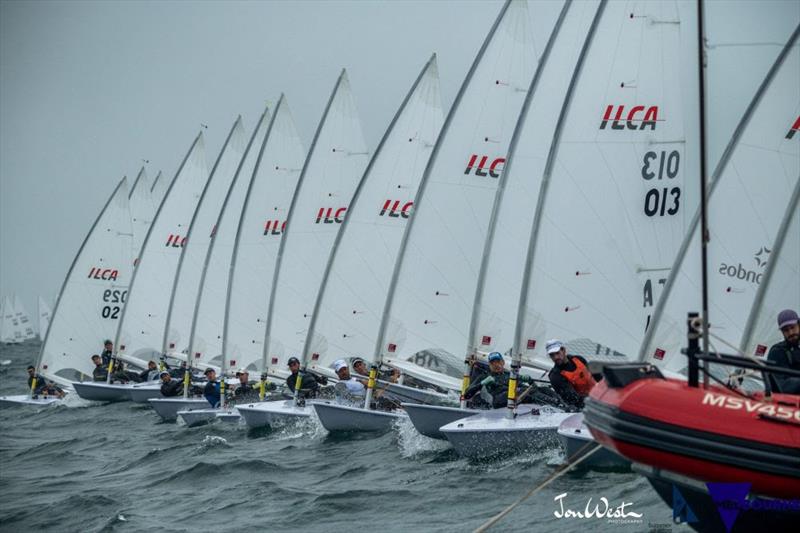 A clear start at 2020 Laser World Championships - photo © Jon West Photography