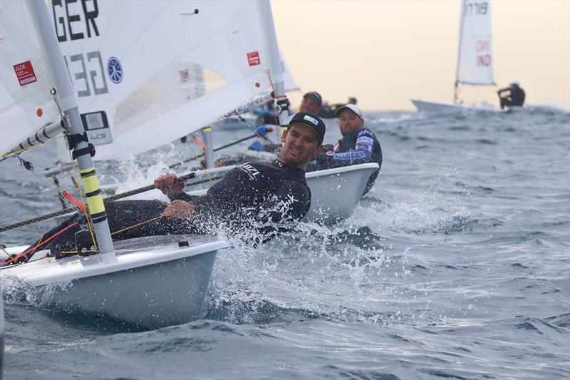 Tom Saunders (NZL) leads the 2021 Laser Worlds in Barcelona, Spain. photo copyright ILCA taken at Real Club Nautico de Barcelona and featuring the ILCA 7 class
