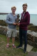 William Holden and William Queree, part of Team Jersey, with the Trophee des Isles © SCSC