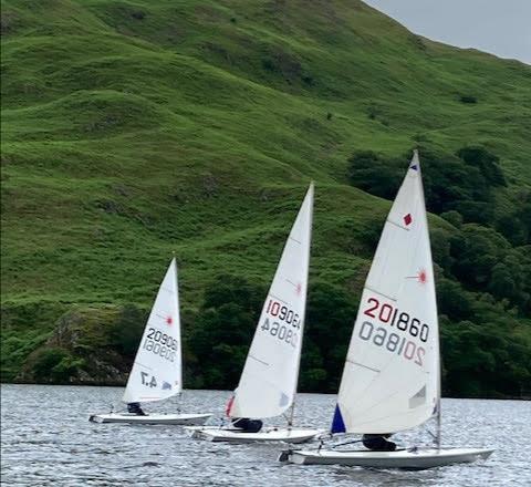UYC Lasers sailing to the Birkett plaque photo copyright Andrew Bailey taken at Ullswater Yacht Club and featuring the ILCA 6 class