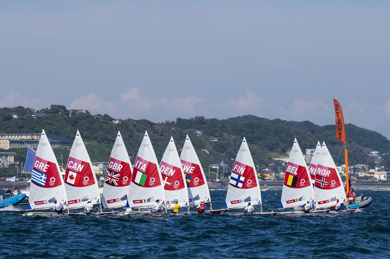 Women's Laser Radial Medal Race at the Tokyo 2020 Olympic Sailing Competition photo copyright Sailing Energy / World Sailing taken at  and featuring the ILCA 6 class