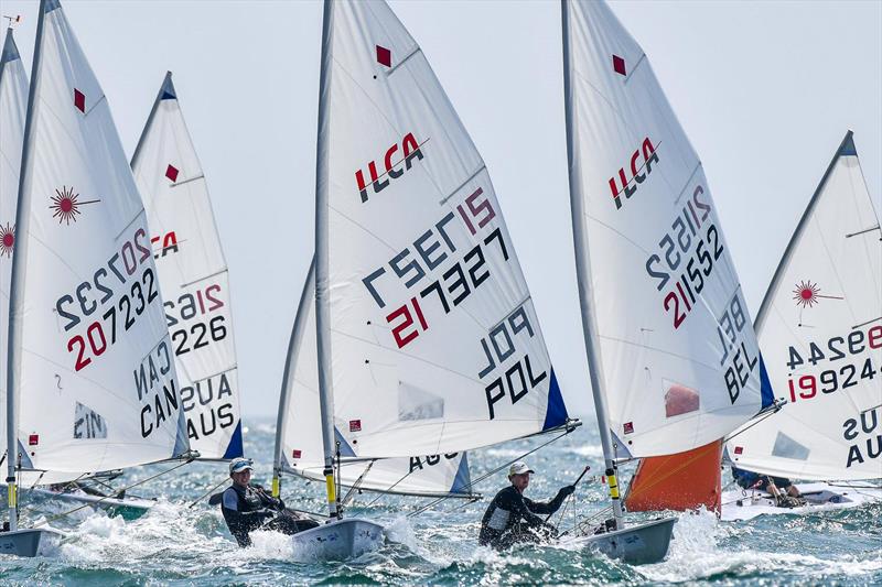 ILCA Lasers competing in the 2020 Laser Radial World Championships - Melbourne, Victoria, Australia - photo © Bogee Toth