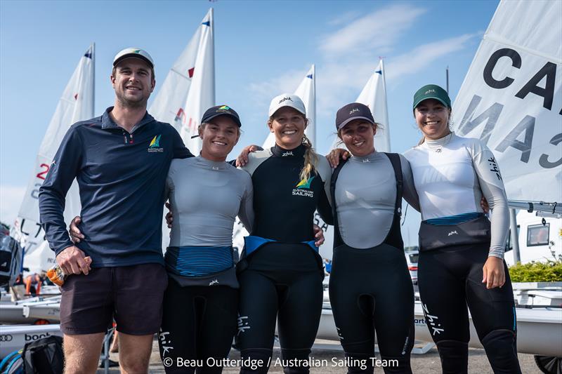 Australian Sailing Team ILCA 6 squad photo copyright Beau Outteridge taken at Kieler Yacht Club and featuring the ILCA 6 class