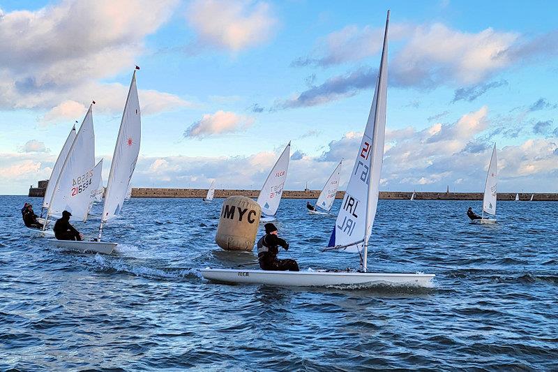 Viking Marine DMYC Frostbites series 2 week 2 - Tight racing among the ILCA 6s - photo © Ian Cutliffe