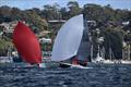 Nutcracker (L) and Ares (R) went head to head on the River Tamar in the SB20 Australian National Championship © Jane Austin