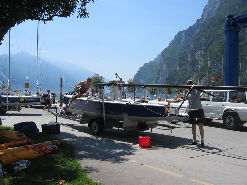 SB20 getting set for an event on Lake Garda - photo © Gael Pawson