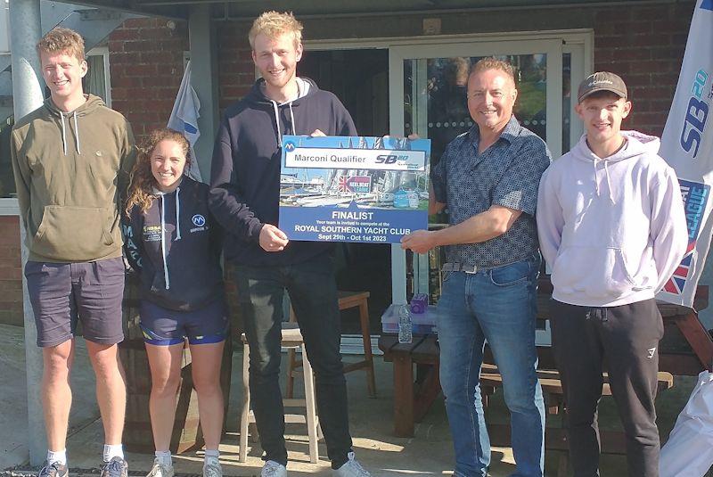 Runners up, Marconi, with their invite to the final - British Keelboat League at Marconi - photo © Jenny Ball